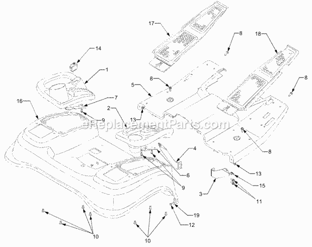 Fender And Running Board 1b065g & Before Diagram and Parts List for 5234DL 54AL544-710, 54BL544-710 Cub Cadet Lawn Tractor